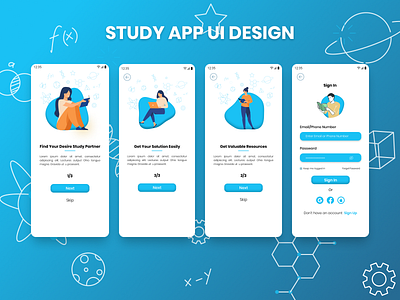 Group Study APP UI Design. graphic design group study app landing page login page study app design study app login study ui ui