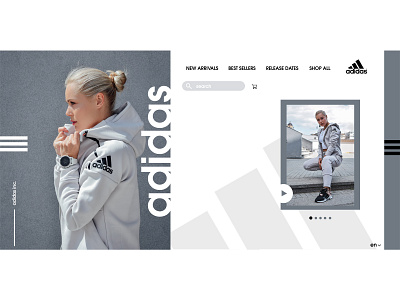 Adidas Landing Page adidas branding design illustration logo typography ui ux vector web website