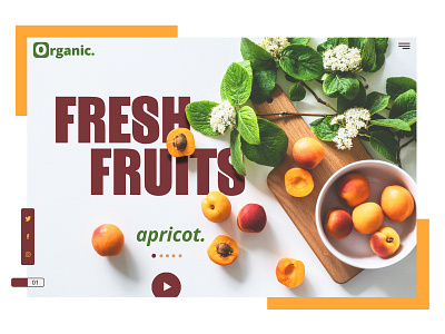 Fruits Blog Landing Page design typography ui ux web website