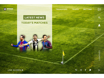 Live Soccer design ui ux web website