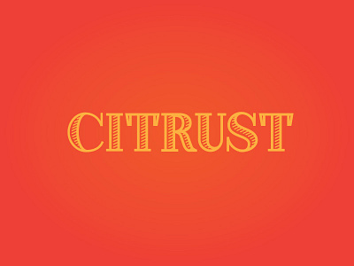 Citrust citrus orange retro trust type vintage