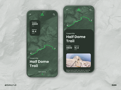 Hiking location tracker challenge dailyui hiking location tracker locations mobile mountain national park trail