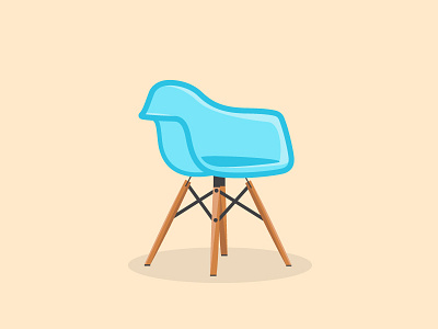 Chair Eamespiration chair eames icon molded pastel vector