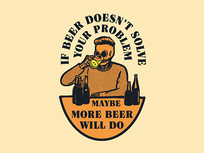 More beer will do. beer beer art design designforsale illustration logo skull skull art t shirt t shirt design vector vector art
