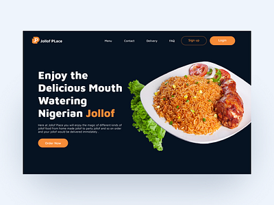 Jollof Place landing Page