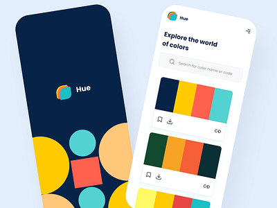 Hue design illustration minimal typography ui uiux ux web