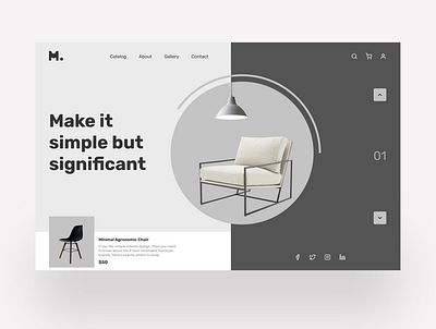 Minimal - ( interior design landing page) creativity designers logo typography ui ux vector web website