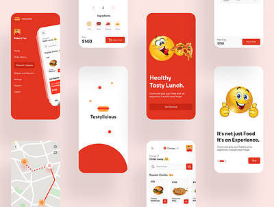 Tastylicious- food ordering app app branding creativity design designer designers icon typography ui ux