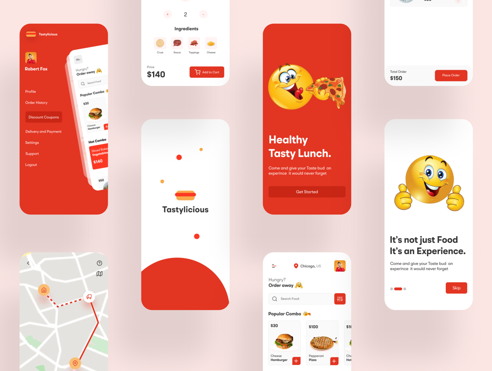 Tastylicious food ordering app by Raheemat Atata on Dribbble