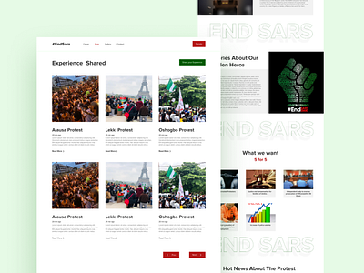 EndSARS creativity design minimal ui uiux ux website