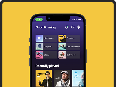 Spotify mobile UI