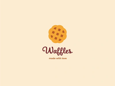 Waffles logo branding design illustrator logo waffle