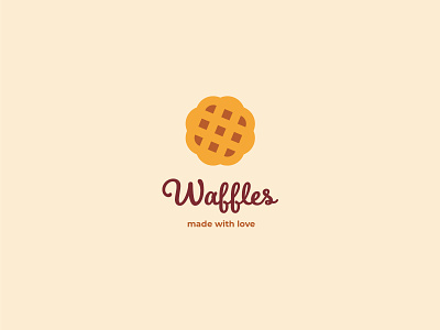 Waffles logo branding design illustrator logo waffle