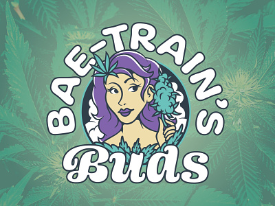 Bae-Train's Buds buds cannabis cannabis branding cbd cbd logo crumby creative herb illustrator lady marijuana midwest nebraska photoshop sexy vector art vectors weed weed logo woman woman illustration