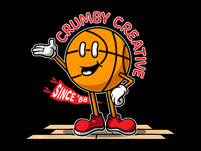 Ballin' basketball basketball court basketball design basketball logo branding cartoon creative crumby illustration nebraska vector vector art