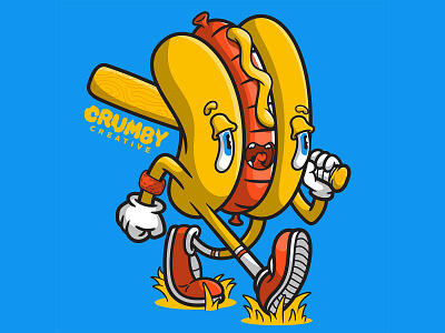 All Killer No Filler Vector Art adobe illustrator all american all killer no filler baseball logo branding design cartoon cartoon character crumby creative hand drawn hotdog hotdog mascot illustration lincoln mascot nebraska smooth line summer vector vector art