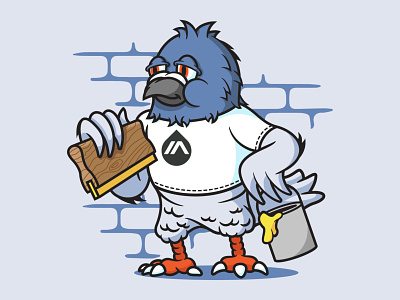 Pudge the Pigeon alley apparel apparel design bird branding cartoon style character crumby creative ink ink alley lincoln mascot nebraska pigeon screen printing smooth lines squeegee t-shirt vector art