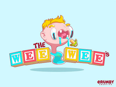 The Wee Wee's baby blocks branding cartoon character child childish comedy creative crumby illustration illustrator logo skits splat toddler vector vector art wee youtube