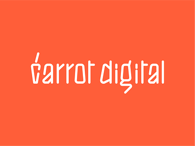 Carrot digital logo branding bulgaria carrot desiginspiration design digital graphic desgin identity lettering letters logo minimal orange type typography vector