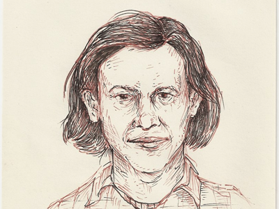 Jeff Mangum Post-It Portrait drawing illustration jeff mangum neutral milk hotel portrait