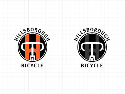 Hillsborough Bicycle Identity (unused) bicycle bike shop handlebars hillsborough identity logo