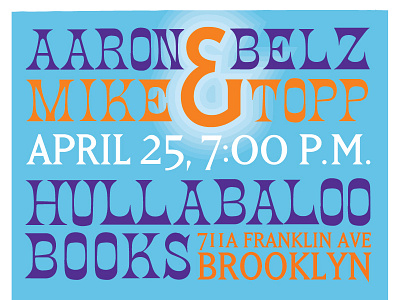 Detail: Event Flyer - Aaron Belz & Mike Topp ampersand flyer layout lettering poster typeface typography vintage