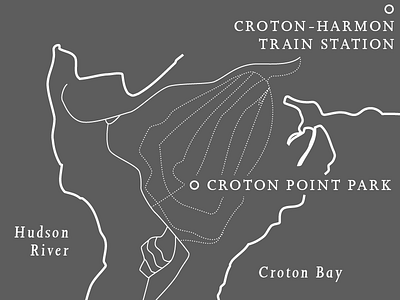 Croton Point Park - Map cartography croton point illustration map new york outdoors parks travel