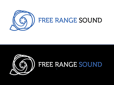 Free Range Sound Logo Concept analog drawing id identity illustration knockout logo recording sound tape