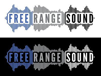 Free Range Sound Logo Concept 2 analog drawing id identity illustration knockout logo recording sound tape