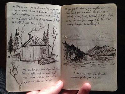 Quebec Travelogue — Progress art camping comics drawing illustration lettering nature sketch travel travelogue wip