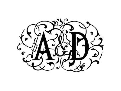 A & D Custom Monogram caps custom design illustration lettering monogram ornaments type typography wedding invitations weddings