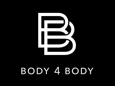 Body 4 Body Fitness Concept 3 black and white design fitness lettering monogram personal training training typography