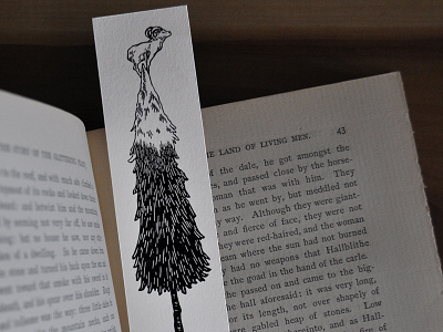 Ram on Fir Tree Bookmark book books design drawing etsy illustration literature products reading retail stationery