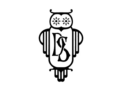 DS Monogram Owl Logo branding graphic icon illustration lettering logo monogram owl owls typography