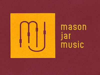 Mason Jar Music (Unused Concept) branding faders identity logo monogram music music studio recording recording studio topography typography