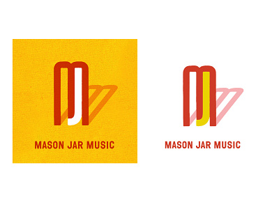 Mason Jar Music (Unused Concept 2) custom type icon letterforms lettering mj monogram music negative space record label recording studio studio typography