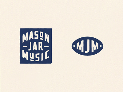 Mason Jar Music Final Logo custom lettering design graphicdesign icon knockout lockup logo monogram music recording studio type typography