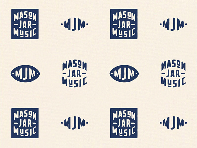 Mason Jar Music Final Logo branding custom drawing icon identity lettering logo monogram ornaments type typography