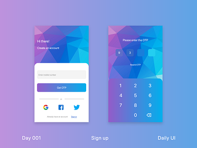 Daily UI - Sign up - 001