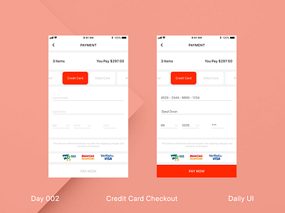 Daily UI - Credit Card Checkout - 002