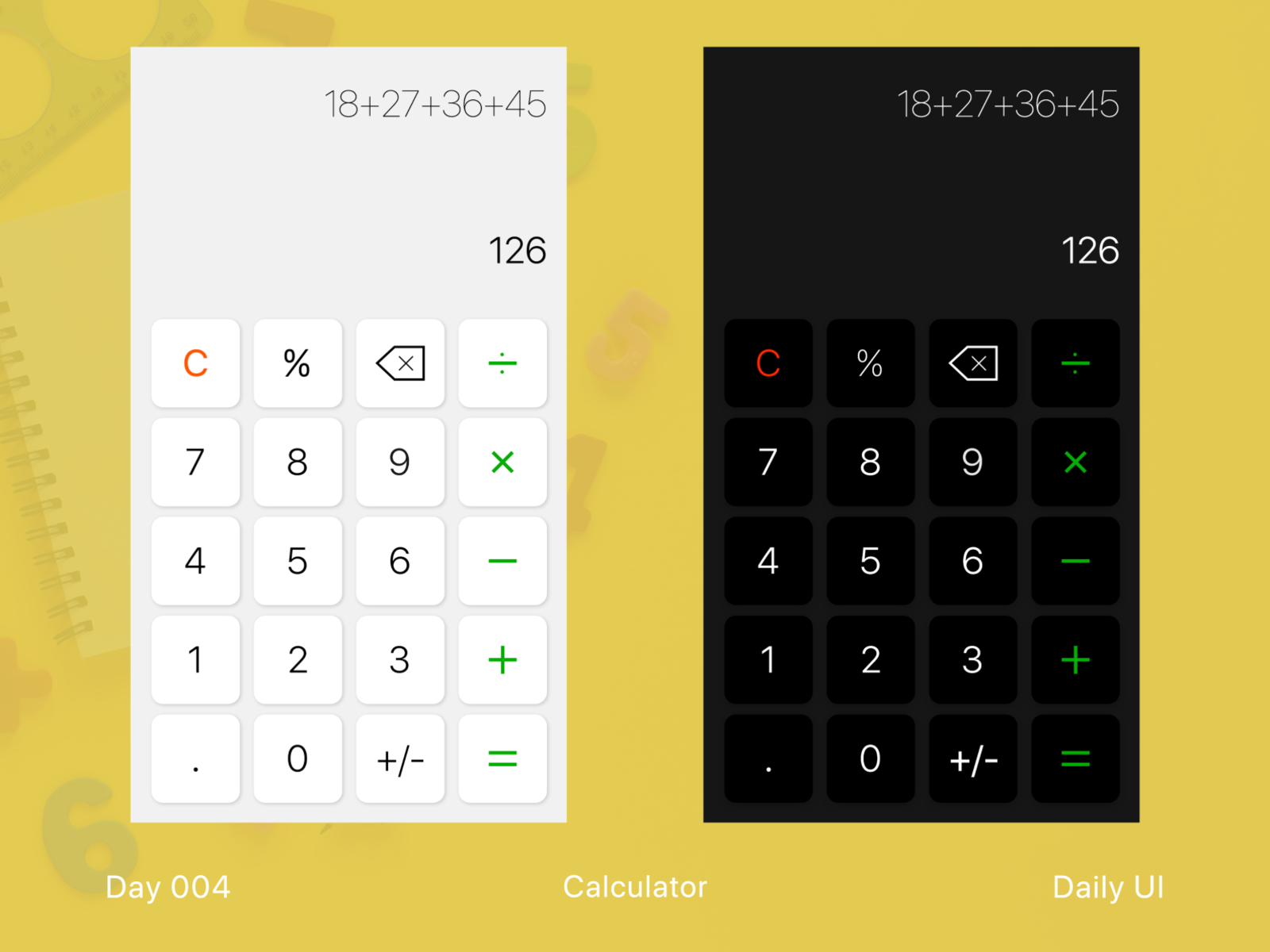 Daily UI - Calculator - 004 by Vijay Anand PM on Dribbble