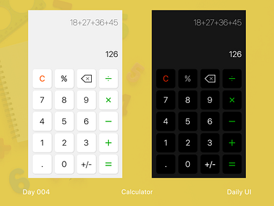 Daily UI - Calculator - 004 adobexd app calculator calculator ui daily ui dailyui004 design learning mobileui newbie ui uichallenge