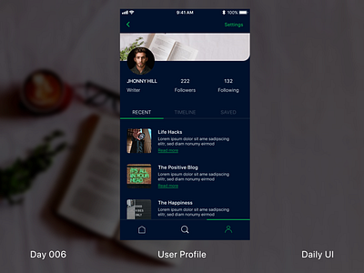 Daily UI - User Profile - 006