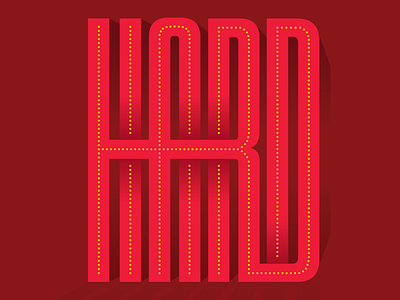 Poster Typography: Hard inline lettering type typography