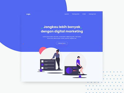 Digital marketing design flat illustration minimal ui userinterface ux web website