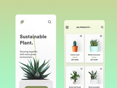 Plants shop UI ui ux