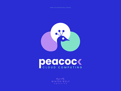 #DailyLogoChallenge Day 14 branding cloud design graphic design illustrator logo peacock winter wolf creative