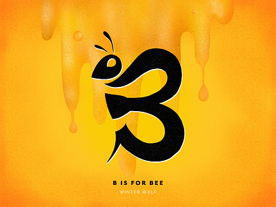 B is for Bee 3d lettering b b letter b lettering bee bee logo bright lettering calligraphy doodle drawing graphic design hand lettering honey illustration illustrator lettering procreate south african typography winter wolf creative