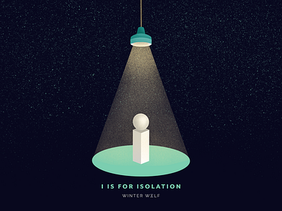 I is for Isolation 36 days of type 36 days of type lettering 3d lettering doodle drawing graphic design hand lettering i letter illumination illustration illustrator isolation isometric isometric design isometric lettering lettering procreate spotlight drawing typography winter wolf creative