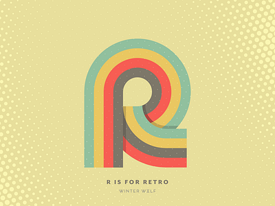 R is for Retro 1980s 36 days of type 36 days of type lettering bright lettering colorful design doodle graphic design groovy hand lettering illustration illustrator lettering linework retro retro effect retro type typography vector lettering vintage type winter wolf creative